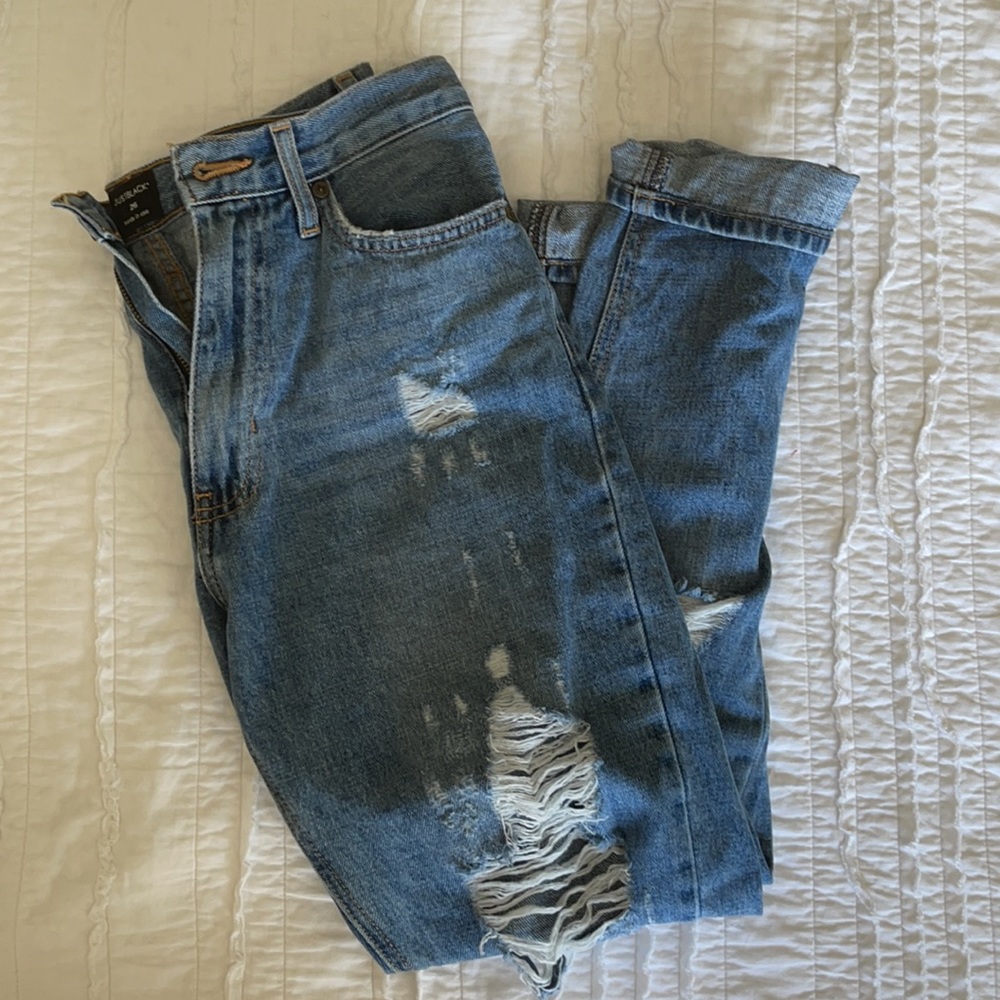 Boutique Distressed Boyfriend Jeans